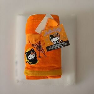 Hello Kitty Orange Printed Bathroom or Kitchen Hand Towel Pack 2 - 16in‎ X 28in